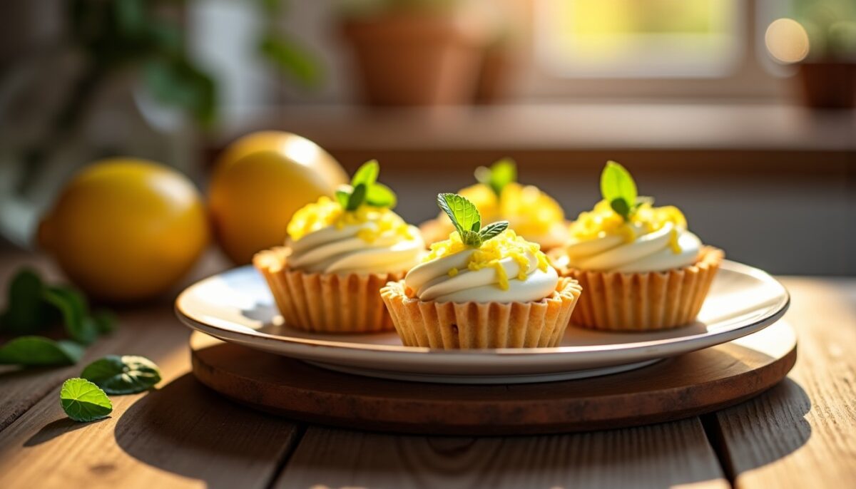 Délice acidulé : tartelettes au chocolat blanc et citron