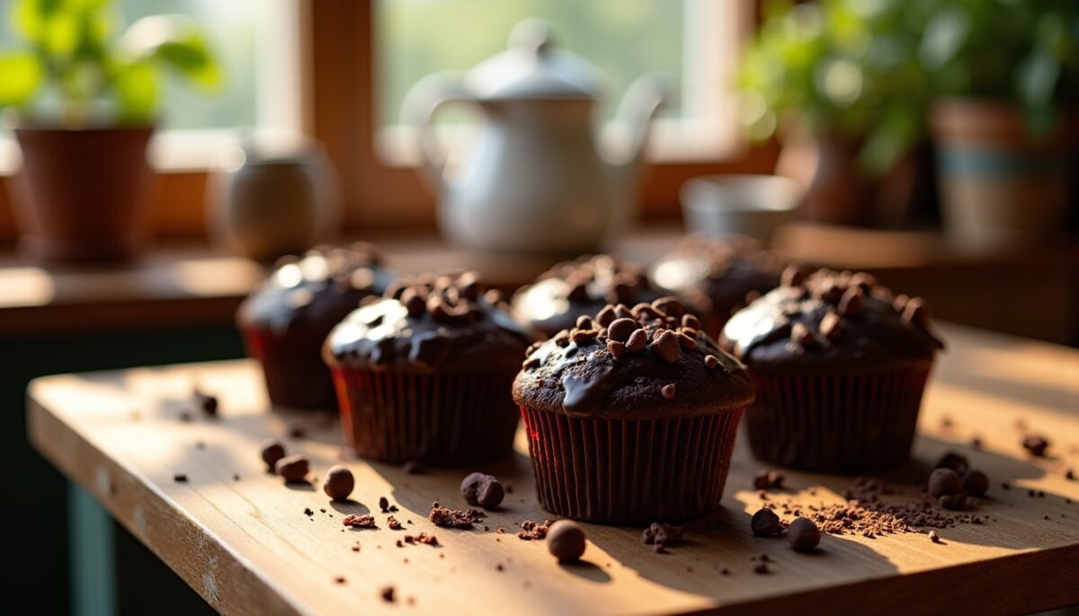 Délices chocolatés : muffins ultra gourmands au chocolat intense