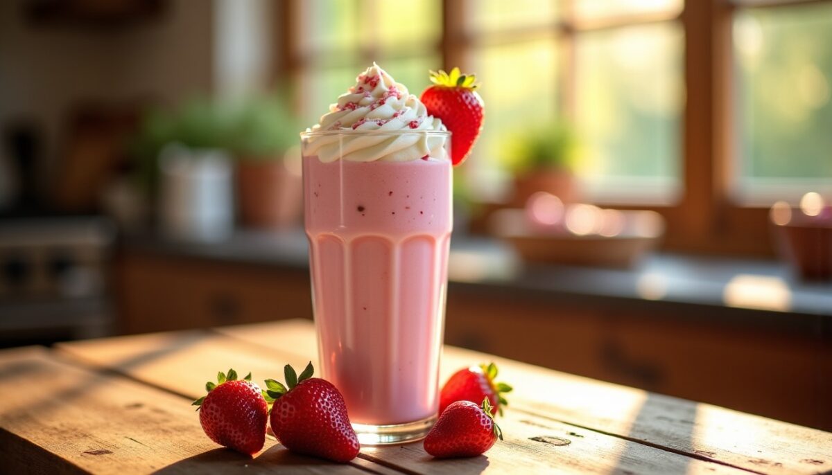 Les secrets d’un milkshake à la fraise maison ultra crémeux et délicieux